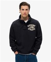 Superdry Mens Vintage Athletic Half Button Sweatshirt - M Regular