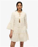 Superdry Womens Ibiza Long Sleeve Tiered Mini Dress - 8 Regular