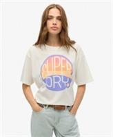 Superdry Womens Neon Rainbow Oversized T-Shirt - 10 Regular