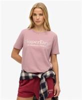 Superdry Womens Venue Metallic Relaxed T-Shirt - 10 Regular