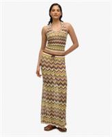 Superdry Womens Zigzag Knit Column Maxi Skirt - 12 Regular