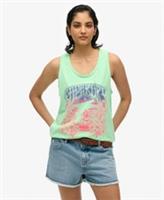Superdry Womens Psych Surf Graphic Racer Vest Top - 8 Regular