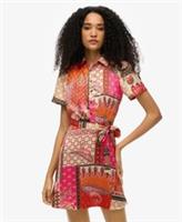 Superdry Womens Patchwork Mini Shirt Dress - 12 Regular