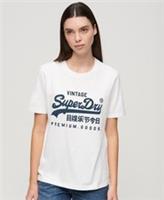 Superdry Womens Vintage Logo Scripted College T-Shirt Size 8 - 8 Regular