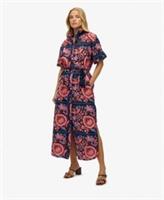 Superdry Womens Linen Shirt Maxi Dress - 12 Regular