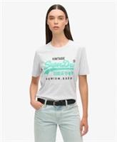 Superdry Womens Puff Print Vl Relaxed T-Shirt - 8 Regular