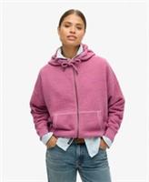 Superdry Womens Essential Logo Overdyed Zip Hoodie - 8 Regular