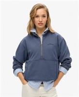 Superdry Womens Essential Logo Oversized Half Zip Sweatshirt - 14 Regular