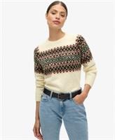 Superdry Womens Fairisle Pattern Crew Jumper - 16 Regular