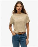 Superdry Womens Embroidered Core Logo Boxy Loose T-Shirt - 10 Regular