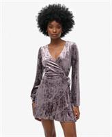 Superdry Womens Velvet Wrap Mini Dress - 8 Regular