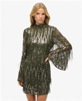 Superdry Womens Fringe Sequin Mini Dress - 12 Regular