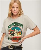 Superdry Womens Travel Postcard Graphic T-Shirt Size 8 - 8 Regular