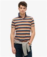 Superdry Mens Lightweight Stripe Jersey Polo Top - S Regular