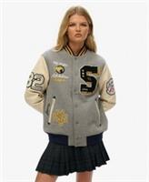 Superdry Womens Oversized College Patched Bomber Jacket - XL Regular