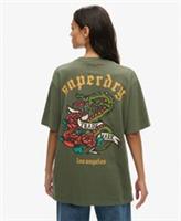 Superdry Womens Oversized Tattoo Back Graphic T-Shirt - XL Regular