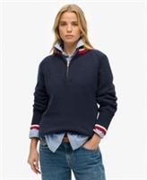 Superdry Womens Tipped Half Zip Jumper - 8 Regular