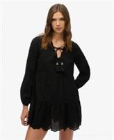 Superdry Womens Broderie Tiered Mini Dress - 12 Regular
