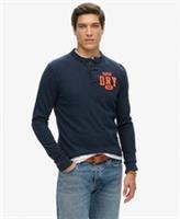 Superdry Mens Vintage Athletic Long Sleeve Grandad Top - S Regular