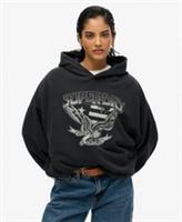 Superdry Womens Lo-Fi Biker Oversized Hoodie - 14 Regular
