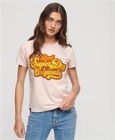 Superdry Womens 70S Script Metallic Logo T-Shirt Size 8 - 8 Regular