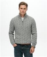 Superdry Mens Jacob Cable Knit Half Zip Jumper - XL Regular