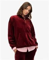 Superdry Womens Country Club Velour Quarter Zip - 8 Regular