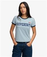 Superdry Womens Athletic Essentials Stripe T-Shirt - 6 Regular
