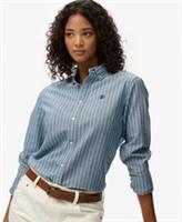 Superdry Womens Slim Oxford Button Down Long Sleeve Shirt - 8 Regular
