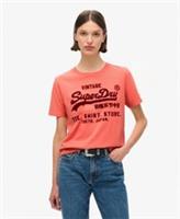 Superdry Womens Classic Vintage Logo Graphic Relaxed T-Shirt Size 12 - 12 Regular