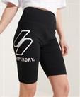 Superdry Womens Sportstyle Logo Cycling Shorts - 10 Regular