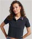 Superdry Womens Crop Polo Shirt - 12 Regular