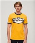 Superdry Mens Core Logo American Classic Ringer T-Shirt - M Regular