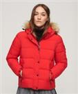 Superdry Womens Faux Fur Short Hooded Puffer Jacket - 12 Regular