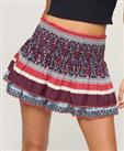 Superdry Womens Vintage Tiered Mini Skirt - 12 Regular