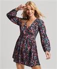 Superdry Womens Vintage Long Sleeve Mini Dress Size 14 - 14 Regular