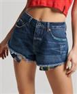 Superdry Womens Vintage High Rise Cut Off Shorts - NA Regular