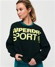 Superdry Womens Active Batwing Crop Sweatshirt Size 12 - 12 Regular