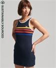 Superdry Womens Organic Cotton Vintage Stripe Dress - 14 Regular