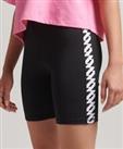 Superdry Womens Elastic Logo Cycle Shorts - 12 Regular