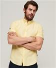 Superdry Mens Organic Cotton Linen Short Sleeve Shirt - S Regular