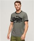 Superdry Mens Vintage Logo Ringer T-Shirt - S Regular