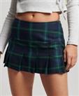 Superdry Womens Check Pleat Mini Skirt - 12 Regular