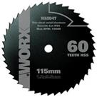 WORX WA5047 WORXSAW 115mm 60T HSS Compact Circular Saw Blade Metal Cutting Blade