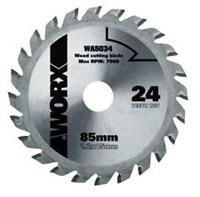 WORX WA5034 WORXSAW 85mm TCT Compact Circular Saw Wood Cutting Blade 24 Teeth