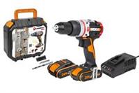 WORX WX354 SLAMMER 18V (20V MAX) Cordless Brushless 60Nm Combi Drill 2 x 2.0Ah