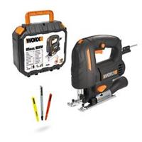 WORX WX463 550W 65mm Corded Electric Jigsaw Pendulum Cutting Action x3 blades