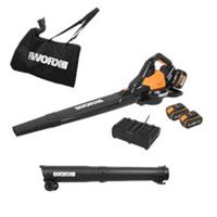 WORX Powershare Cordless Leaf Blower Vacuum 40V Brushless x2 4.0Ah Battery WG583