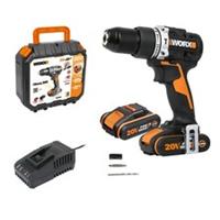 WORX Powershare Cordless Combi Hammer Drill 20V 60Nm x2 2.0Ah Battery WX352