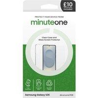 Samsung S26 Minute One Clear Case and Glass Screen Protector Buy Now